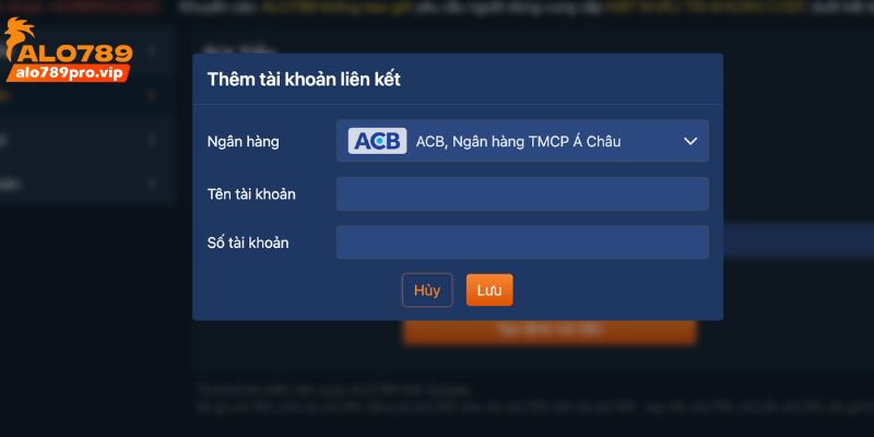 Lien ket ngan hang rut tien alo789